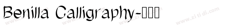 Benilla Calligraphy字体转换